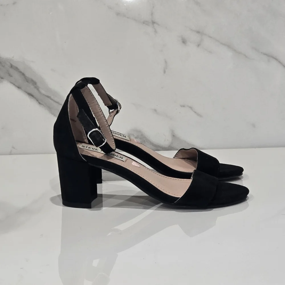 Steve Madden | Joarrson Black Girl's open toe Heels Size 1